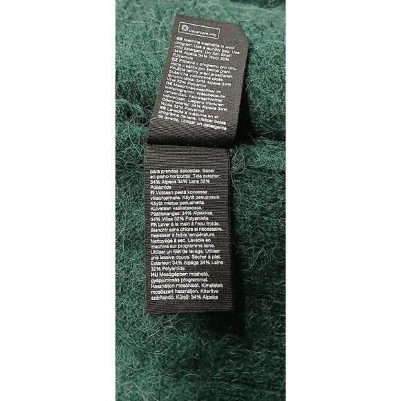 & other stories womens small teal green sweater soft alpaca wool mockneck chic - Picture 7 of 9